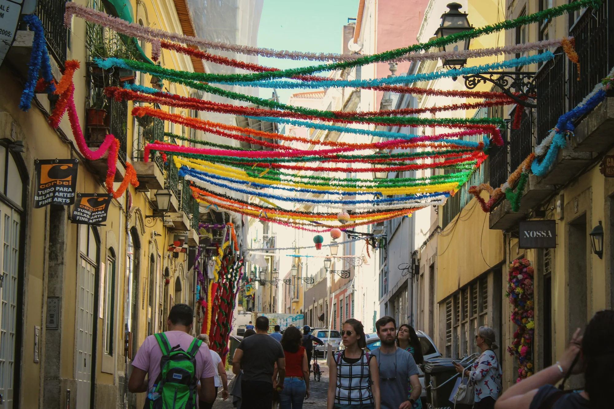 Santo António garlands in Bairro Alto